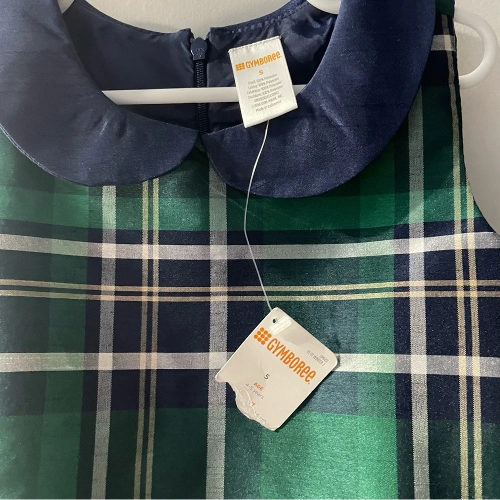 Gymboree Green and Blue Plaid Kids Dress